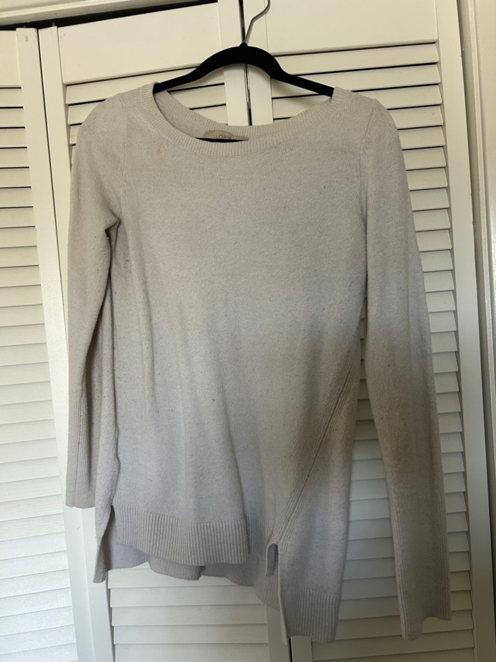 LOFT Light Beige Crewneck Sweater